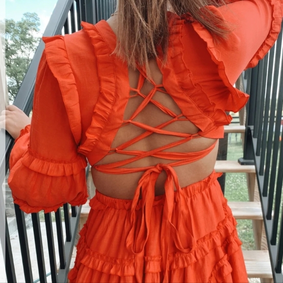 Peach Love dress color red size medium - Picture 5 of 15